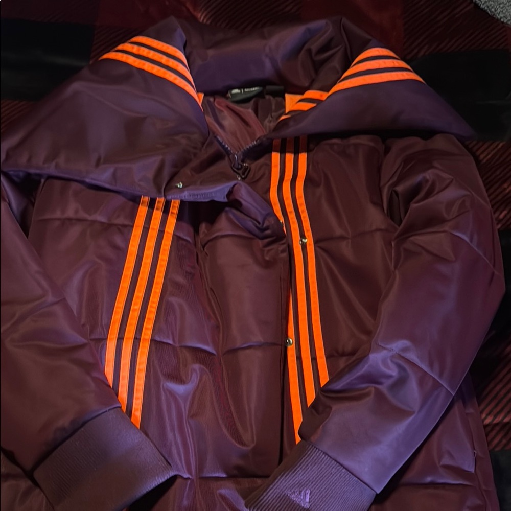 Adidas Ivy Park Burgandy and Orange Jacket